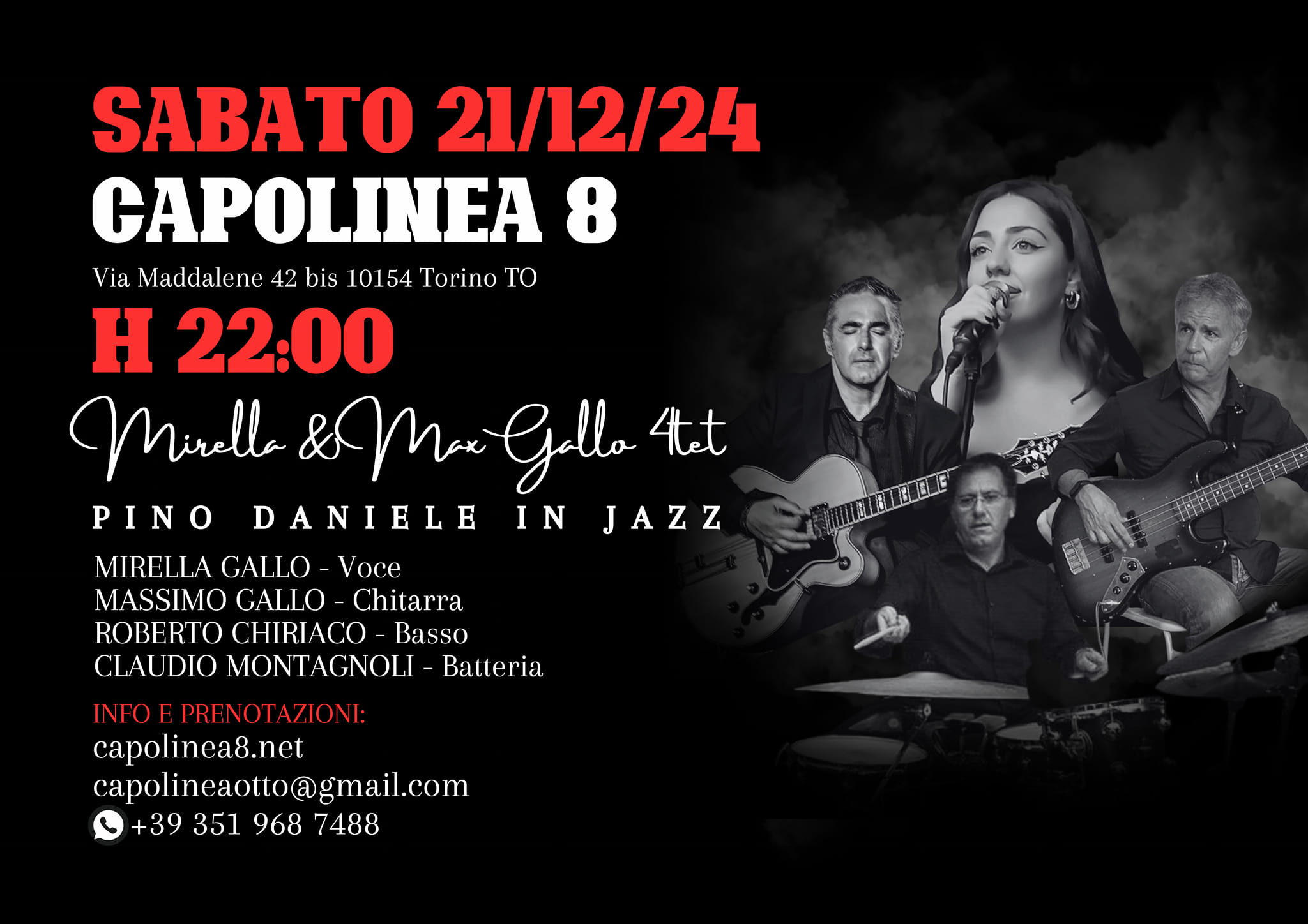 Mirella & Max Gallo 4tet - Pino Daniele in Jazz