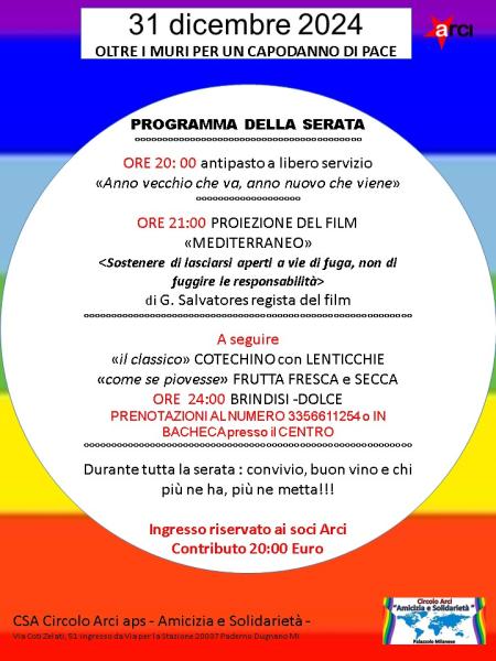 OLTRE I MURI PER UN CAPODANNO DI PACE