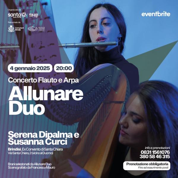 Allunare Duo concerto di flauto e arpa