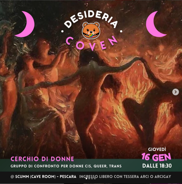 Cerchio di donne. Gruppo di confronto per donne cis, queer, trans.