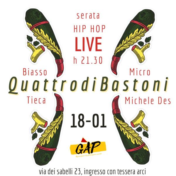 QUATTRODIBASTONI - Serata Hip Hop