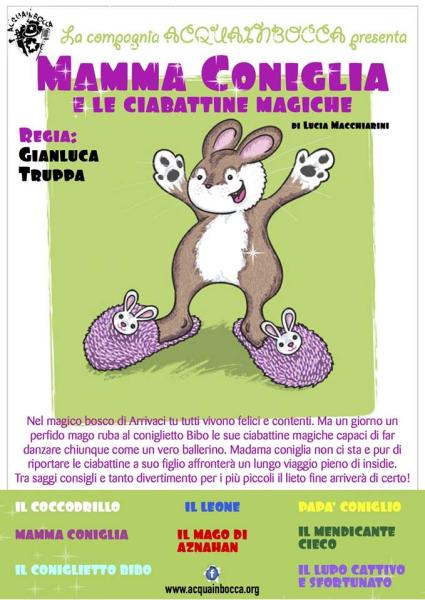 FIABE A TEATRO: MAMMA CONIGLIA E LE CIABATTINE MAGICHE
