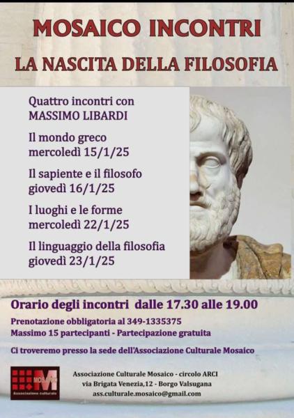 Mosaico incontri – La nascita della filosofia