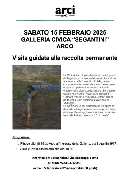 visita presso la Galleria Civica Segantini,