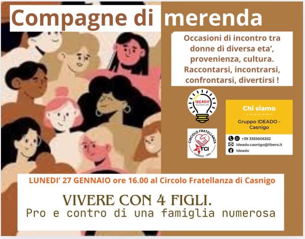 STORIE DI VITA PER COMPAGNE DI MERENDA