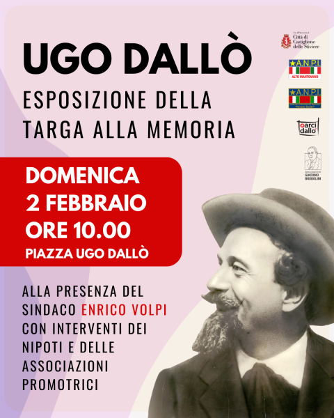 Ugo Dallò - Esposizione targa alla memoria