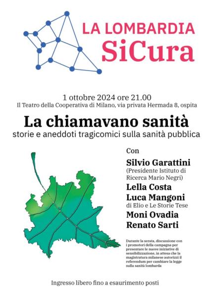 1 ottobre/ Milano/ La Chiamavano Sanità