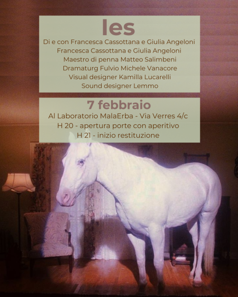𝐈𝐞𝐬 restituzione teatrale con Francesca Cassottana e Giulia Angeloni