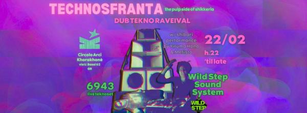 TECHNOSFRANTA DUB TEKNO RAVEIVAL W/ WILD STEP SOUND SYSTEM & 6943 live teknoset + Shibari Perf.