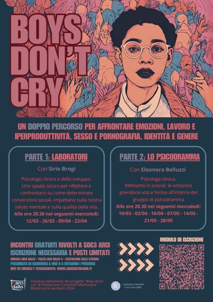 BOYS DON’T CRY Un doppio percorso per affrontare emozioni, iperproduttività e identità e genere.