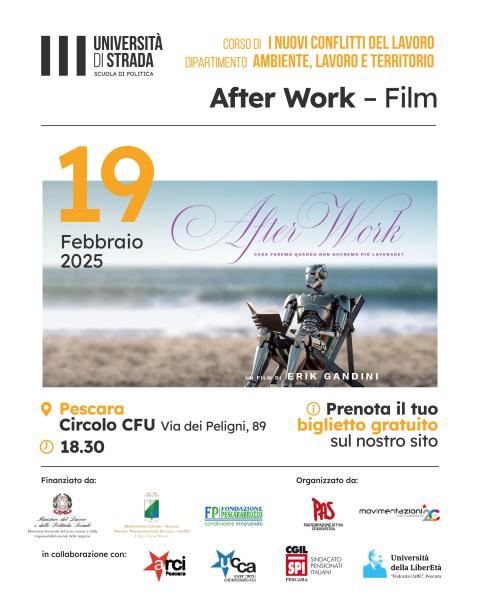 Proiezione del film " 𝐀𝐟𝐭𝐞𝐫 𝐰𝐨𝐫𝐤 "