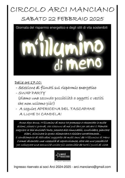 M'illumino di meno + SWAP PARTY