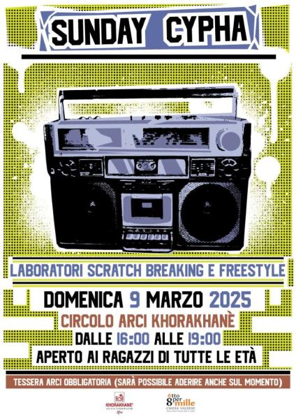 SUNDAY CYPHA vol 2 - Laboratori cultura HipHop.