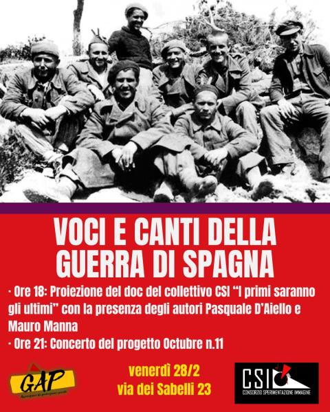 🔴🟡🟣 VOCI E CANTI DELLA GUERRA DI SPAGNA