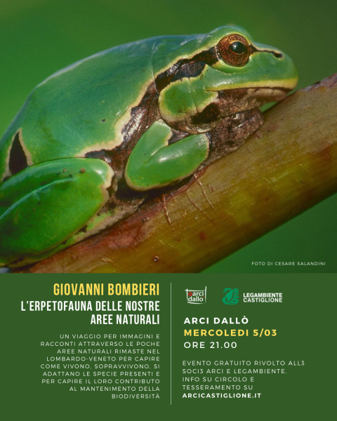 L’ERPETOFAUNA DELLE NOSTRE AREE NATURALI con Giovanni Bomberi