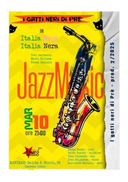 Serata Jazz con I Gatti Neri di Prè - Italia Rosa / Italia Nera