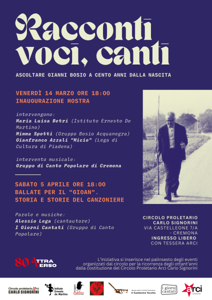 𝐑𝐀𝐂𝐂𝐎𝐍𝐓𝐈, 𝐕𝐎𝐂𝐈, 𝐂𝐀𝐍𝐓𝐈: Inaugurazione mostra
