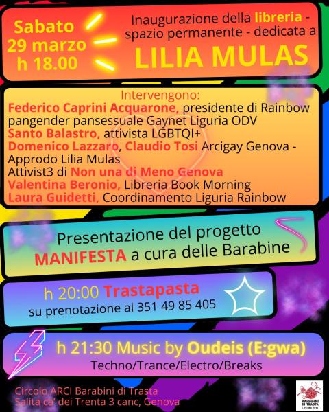 Inaugurazione della libreria dedicata a Lilia Mulas