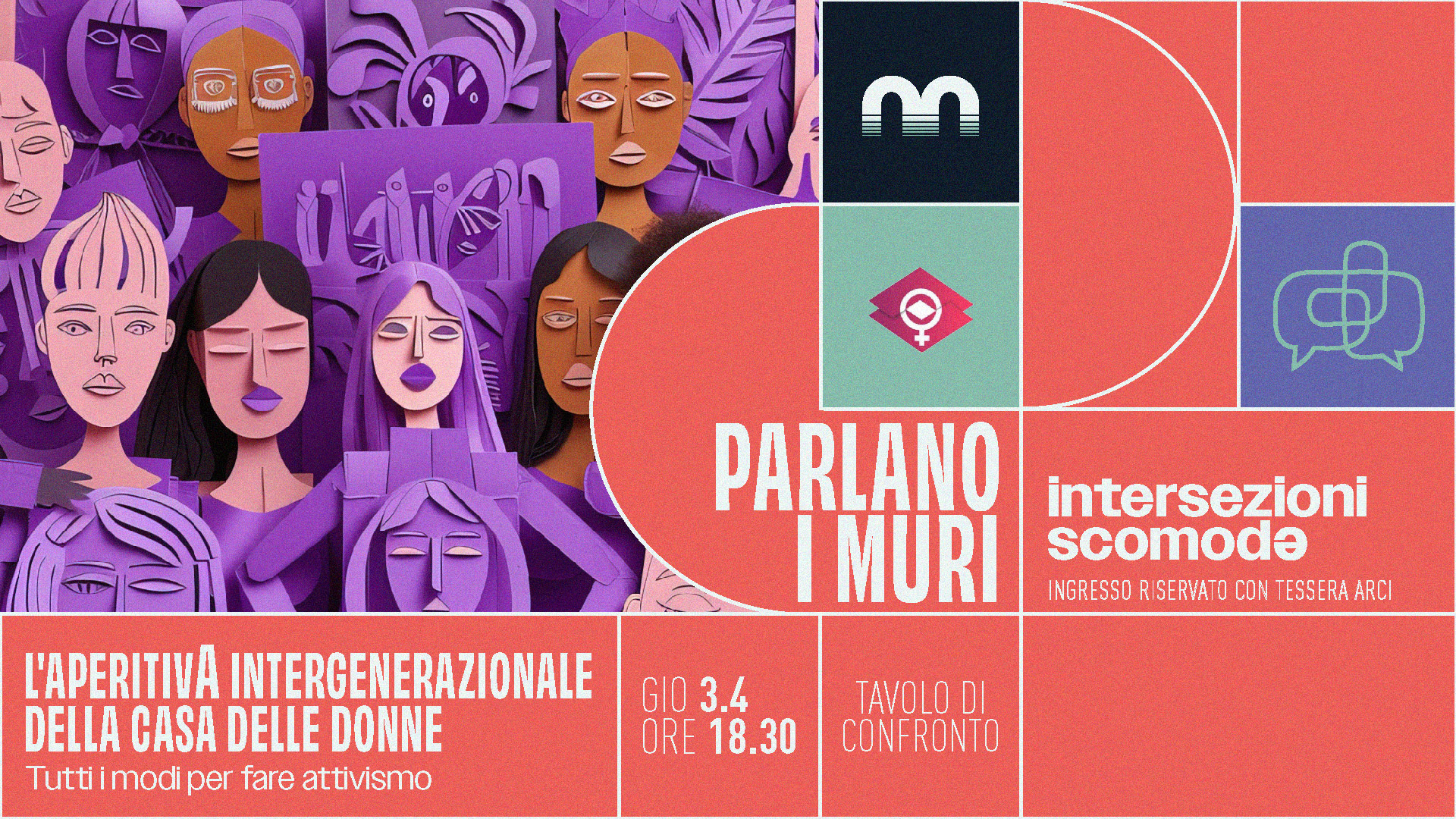 L’APERITIVA INTERGENERAZIONALE DELLA CASA DELLE DONNE