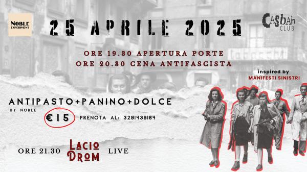 25 APRILE / Cena Antifa + Lacio Drom