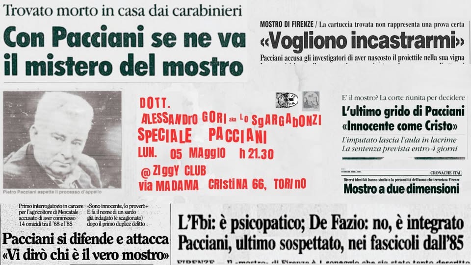 Alessandro Gori ''Lo Sgargabonzi'' - Speciale Pacciani live