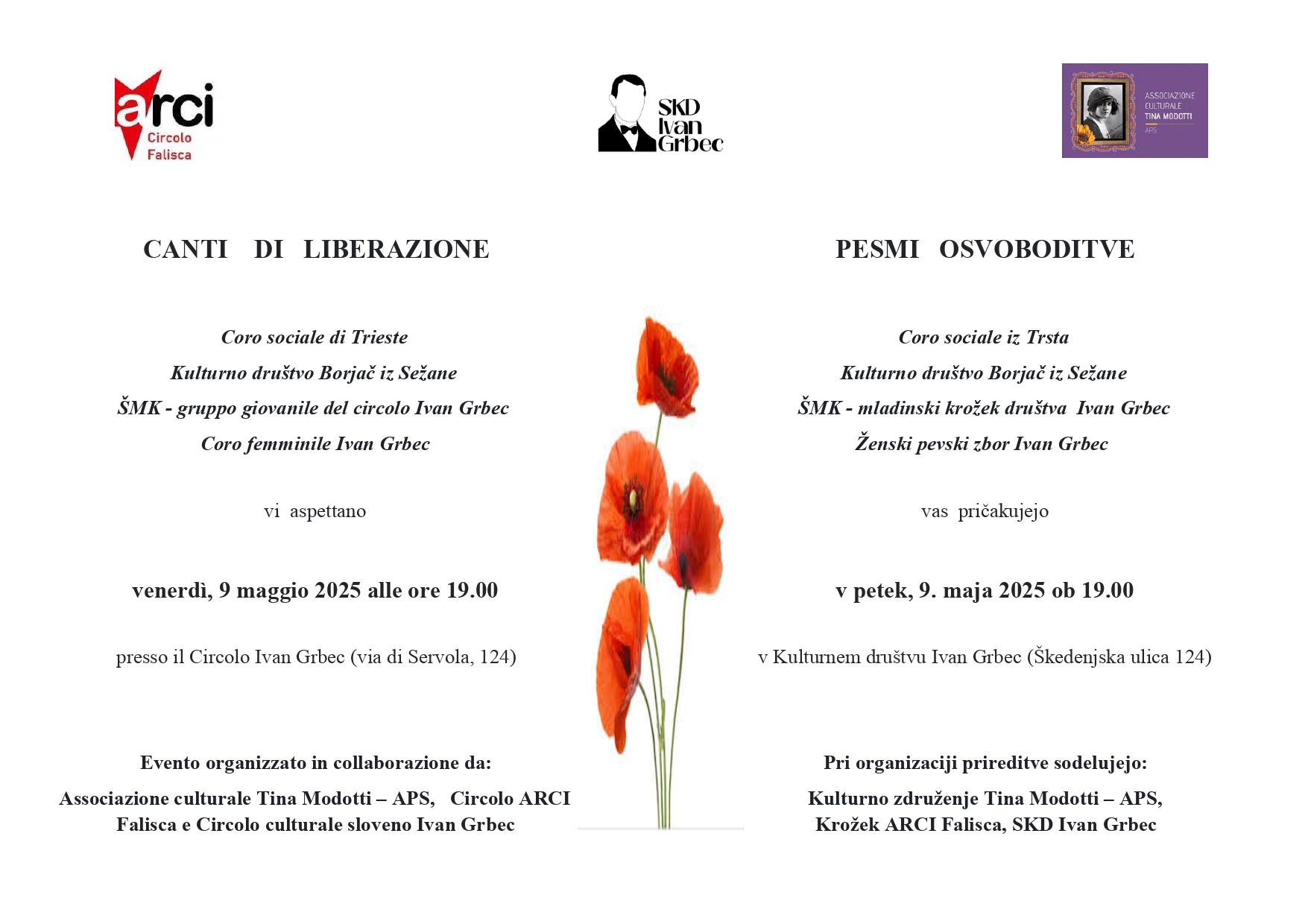 CANTI DI LIBERAZIONE - PESMI OSVOBODITVE