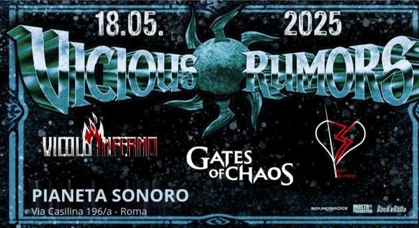 VICIOUS RUMORS Italian Tour 2025 - special guest: Gates Of Chaos - Vicolo Inferno - Butt Splitters