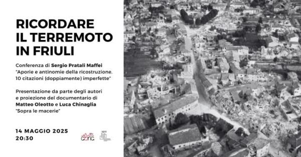 Ricordare il terremoto in Friuli