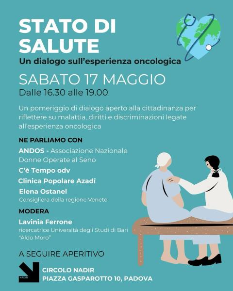 📣 STATO DI SALUTE - Un dialogo sull'esperienza oncologica