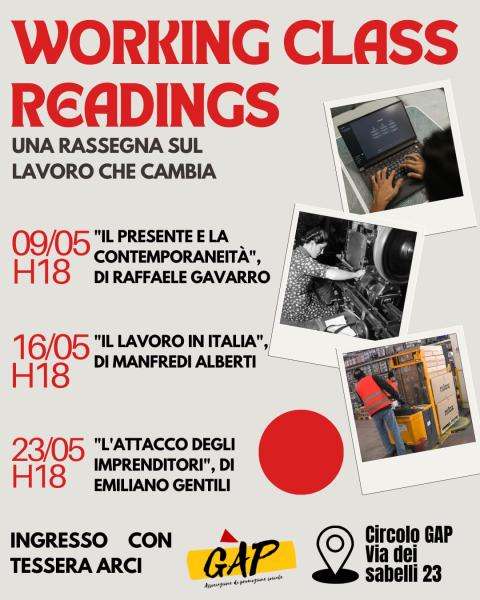 WORKING CLASS READINGS - "Il lavoro che cambia" di Manfredi Alberti