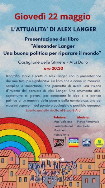Presentazione del libro  "Alexander Langer  Una buona politica per riparare il mondo"