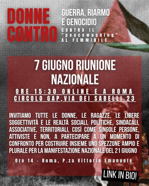Donne contro guerra, riarmo e genocidio
