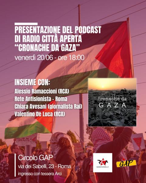 🇵🇸CRONACHE DA GAZA🇵🇸  Presentazione del podcast a cura di Radio Città Aperta