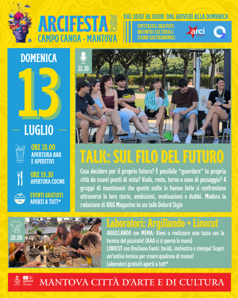 TALK SUL FILO DEL FUTURO  & LABORATORIO DI ARGILLA + LINOCUT