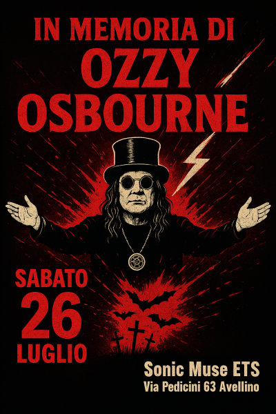 Un'Icona Eterna: La Serata in Memoria di Ozzy Osbourne alla Sonic Muse ETS