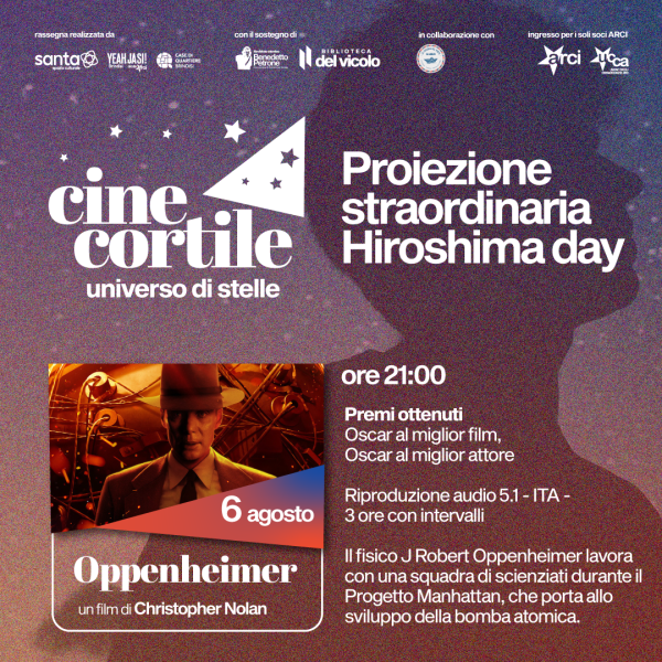 🎬 CineCortile Speciale – OPPENHEIMER - con Gaza nel cuore