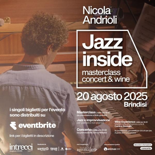 Il pianista internazionale Nicola Andrioli torna a Brindisi con “Jazz Inside”