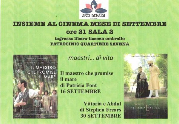 SERATA AL CINEMA - "IL MAESTRO CHE PROMISE IL MARE"