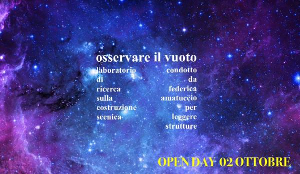OSSERVARE IL VUOTO - Lab. di ricerca sulla costruzione scenica - Open Day 2025/26