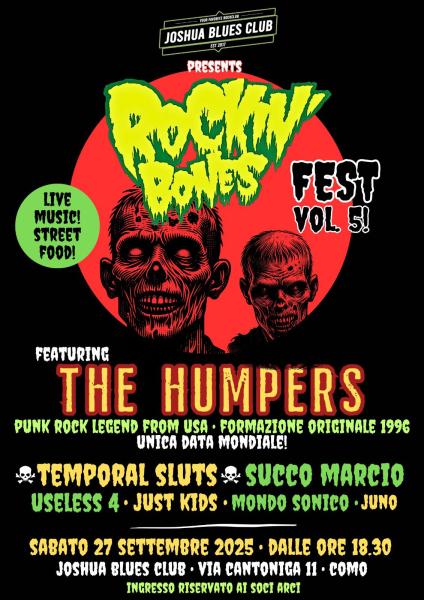 Rockin' Bones vol. 5 featuring THE HUMPERS! Unica data Mondiale