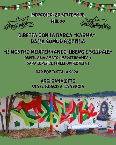🍉 Il nostro Mediterraneo: libero e solidale. ⛵Diretta con Karma, Sumud Flotilla
