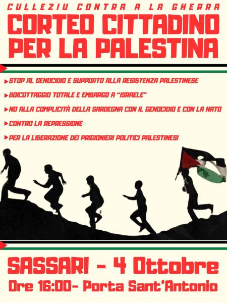 CORTEO CITTADINO PER LA PALESTINA