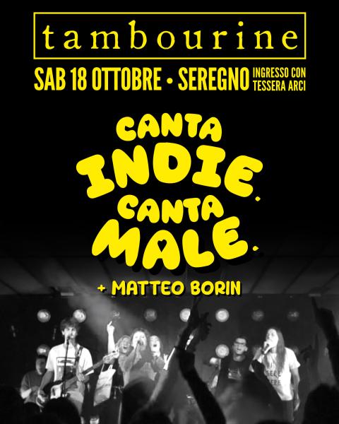 CANTA INDIE. CANTA MALE.