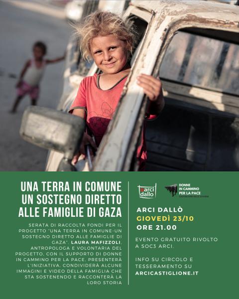 Una terra in comune: un sostegno diretto alle famiglie di Gaza