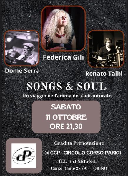 FEDERICA GILI TRIO, in concerto:  Songs & Soul
