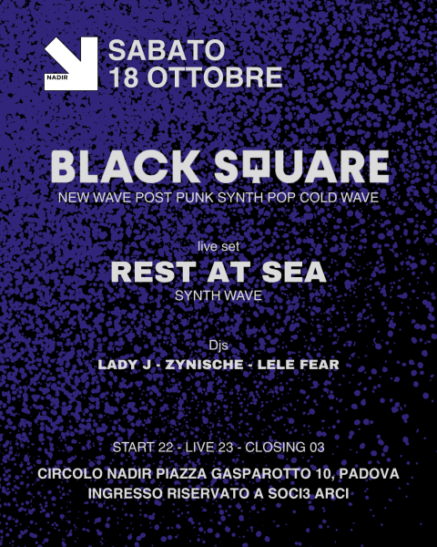 ◾ BLACK SQUARE ◾ New Wave Post Punk Synthpop Cold Wave  ◾ Rest At Sea (synth wave) live