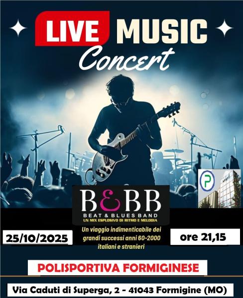 LIVE MUSIC CONCERT! BEAT & BLUES BAND , UN MIX ESPLOSIVO DI RITMO E MELODIA