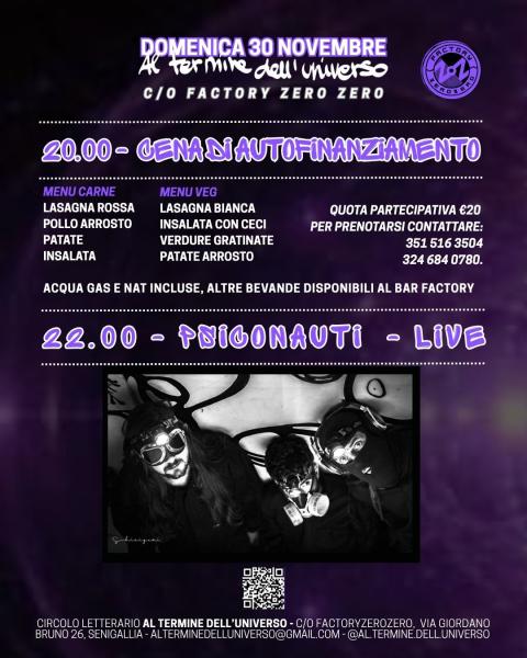 Cena di Autofinanziamento + Psiconauti  - live
