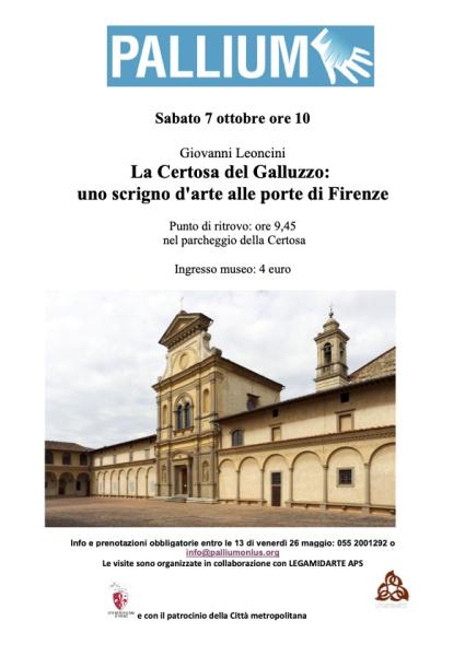 La Certosa del Galluzzo: uno scrigno d'arte alle porte di Firenze - visite guidate PALLIUM