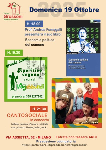 ECONOMIA APERITIVO E CANTOSOCIALE